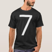B Day Number 7 Monogram Poppins Font Initial Alpha T-shirt (Voorkant)