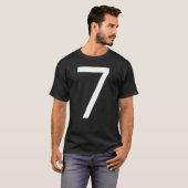 B Day Number 7 Monogram Poppins Font Initial Alpha T-shirt (Voorkant volledig)