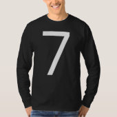 B Day Number 7 Monogram Poppins Font Initial Alpha T-shirt (Voorkant)