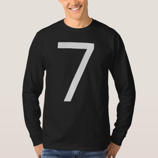 B Day Number 7 Monogram Poppins Font Initial Alpha T-shirt (Voorkant)
