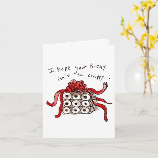 B-day roll | Quarantaine Verjaardag Kaart COVID-19 (Gele Bloem)