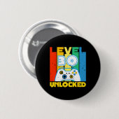 B-day Video Speler Niveau 30 Ontgrendeld Retro Gam Ronde Button 5,7 Cm (Voorkant /achterkant)