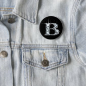 "B" Diamond Bling Button (In situ)