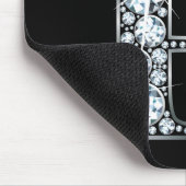 "B" Diamond Bling Mousepad Muismat (Hoek)