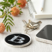 "B" Diamond Bling Sleutelhanger (Zijkant)