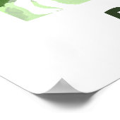 "B" Dinosaur Waterverf Green Child Name Poster (Hoek)