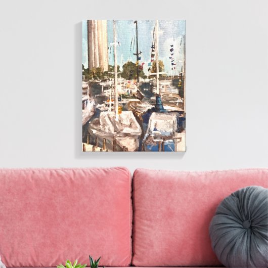 B Dock, in bay Canvas Afdruk (Insitu (Woonkamer))