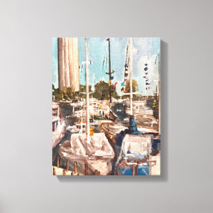 B Dock, in bay  Canvas Afdruk