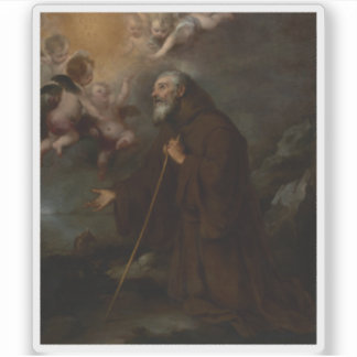 B.E. Murillo: Het visioen van de heilige Franciscu Sticker