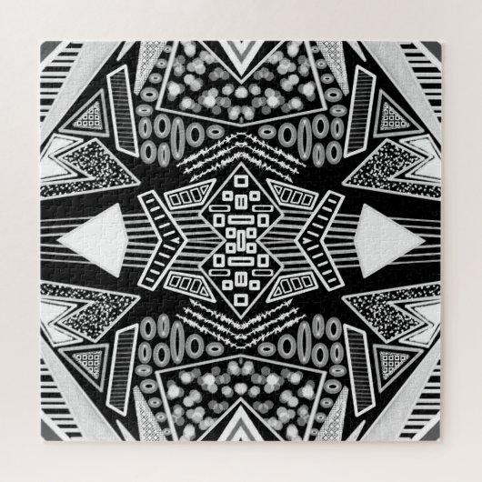 B- en W-Mode geïnspireerd patroon Legpuzzel (Horizontaal)