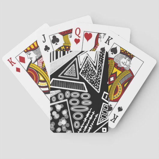 B- en W-Mode geïnspireerd patroon Pokerkaarten (Achterkant)