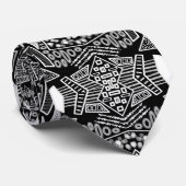 B- en W-Mode geïnspireerd patroon Stropdas (Opgerold)