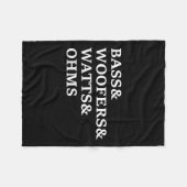 B en Woofers Auto Audio Grappig T-shirt Fleece Deken (Voorkant (Horizontaal))