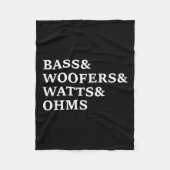 B en Woofers Auto Audio Grappig T-shirt Fleece Deken (Voorkant)