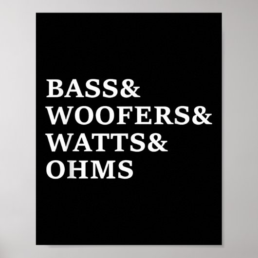 B en Woofers Auto Audio Grappig T-shirt Poster (Voorkant)