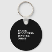 B en Woofers Auto Audio Grappig T-shirt Sleutelhanger (Voorkant)