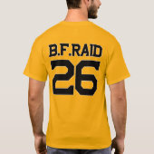 B.F. Raid Hockey Night Tee Goud T-shirt (Achterkant)
