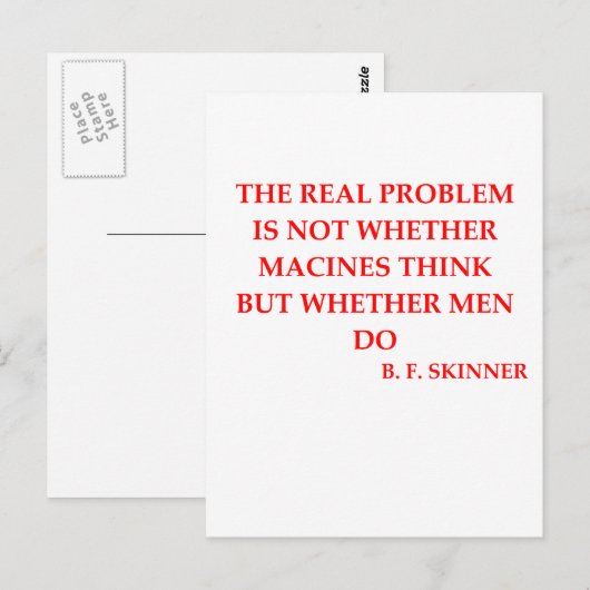 b f skinner quote briefkaart (Voorkant / Achterkant)