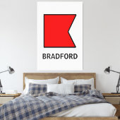 B Familienaam Nautische vlag Canvas Afdruk (Insitu (Slaapkamer))