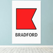 B Familienaam Nautische vlag Canvas Afdruk (Insitu (Houten vloer))