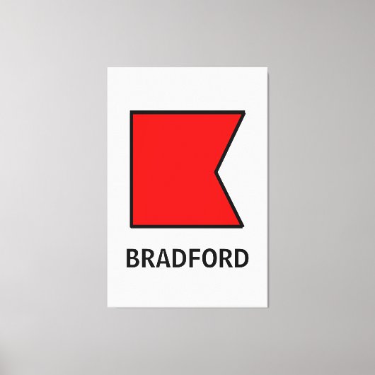 B Familienaam Nautische vlag Canvas Afdruk (Voorkant)