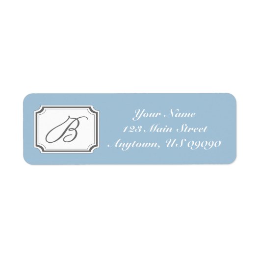 B Fancy logo (blauw) Etiket (Voorkant)