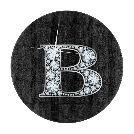 B Faux-"Diamond"-monogram Snijplank (Voorkant)