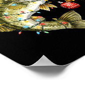 B Fish Festive Lights Christmas Funny Fishing Long Poster (Hoek)