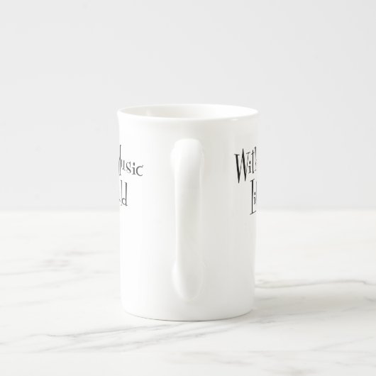 B Flat Bone China Mok (Achterkant)
