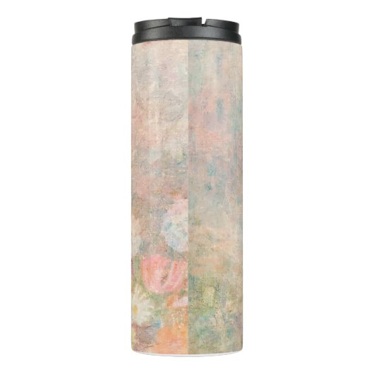 B Floral Monogram Letter Thermosbeker (Achterkant)