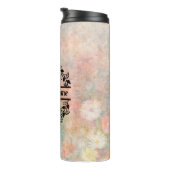 B Floral Monogram Letter Thermosbeker (Geroteerd rechts)