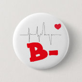 B- Funky Blood Type Hartslag Button (Voorkant)
