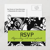B&G Damask RSVP Briefkaart (Voorkant / Achterkant)