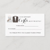 B & G Hoeveel kurken Vrijgezellenfeest spelkaart Plaatskaartje (Voorkant)