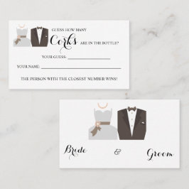 B & G Hoeveel kurken Vrijgezellenfeest spelkaart Plaatskaartje