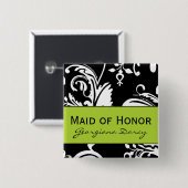 B&G Square Maid of Honor Button (Voorkant /achterkant)