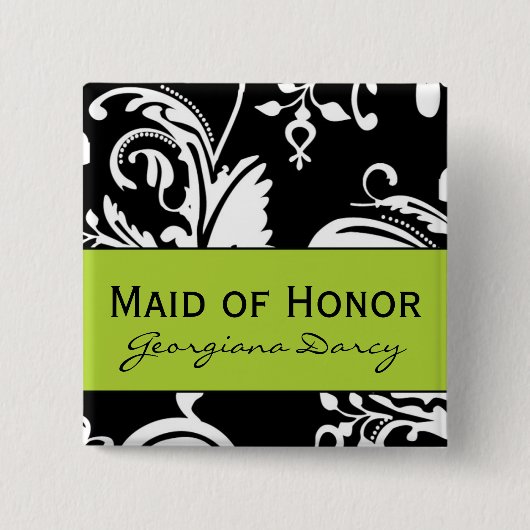 B&G Square Maid of Honor Button (Voorkant)