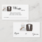 B & G Wine Raffle Wedding Vrijgezellenfeest card Plaatskaartje (Voorkant / Achterkant)