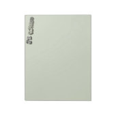 B. getraind - grijs-wit notitieblok (Linkerzijde)