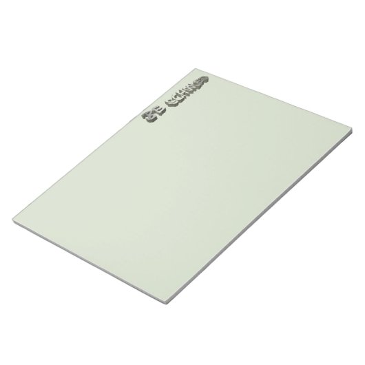 B. getraind - grijs-wit notitieblok (Schuin)