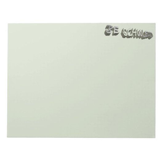 B. getraind - grijs-wit notitieblok (Voorkant)