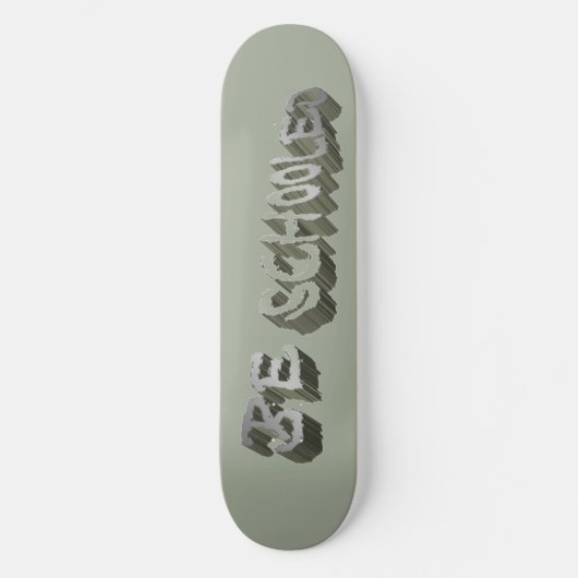 B. getraind - grijs-wit persoonlijk skateboard (Voorkant)