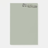 B. getraind - grijs-wit post-it® notes (Voorkant)