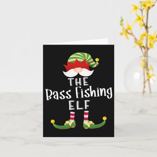 B Geviste Elf Group Christmas Funny Pajama Party Kaart (Gele Bloem)