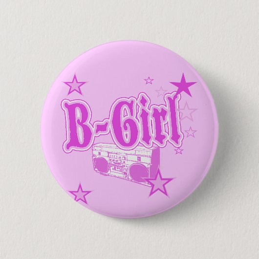 B-Girl-Button Ronde Button 5,7 Cm (Voorkant)