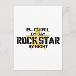 B-Girl Rock Star by Night Briefkaart
