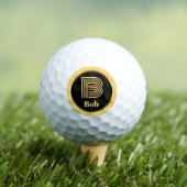 B Gold Monogrammed Letter persoonlijk Golfballen (Insitu Shirt)