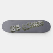 B Gooled grijs-wit Persoonlijk Skateboard (Horizontaal)