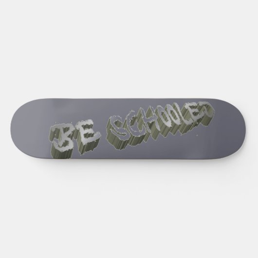 B Gooled grijs-wit Persoonlijk Skateboard (Horizontaal)