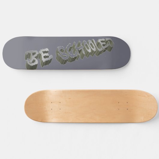 B Gooled grijs-wit Persoonlijk Skateboard (Horizontaal)